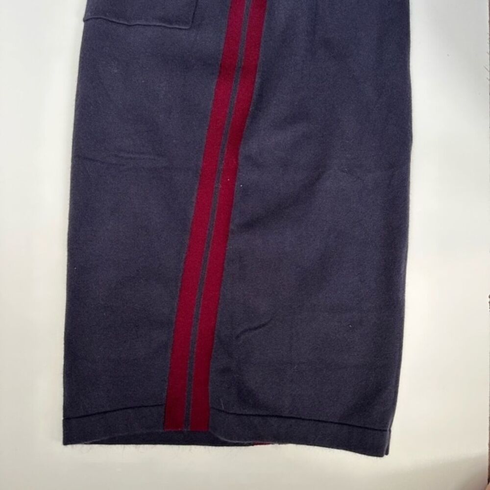 n:Philanthropy Tokyo Navy Blue Stripe Midi Skirt size Small - Picture 9 of 11